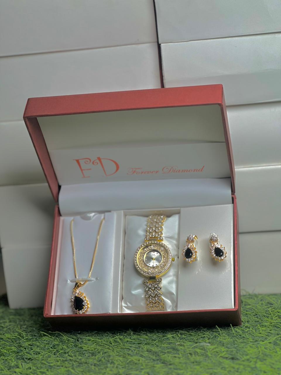 Girls Watch Gift Pack Set With Ring, Bracelet etc.