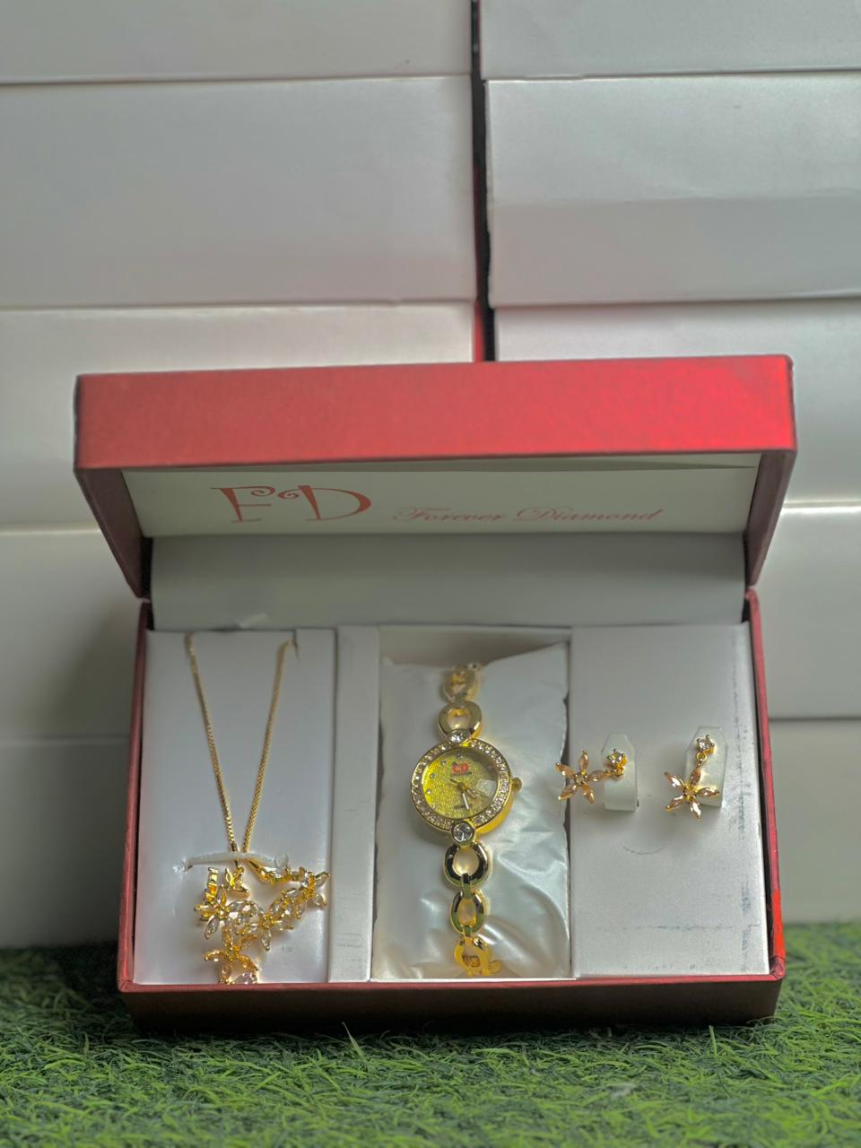 Girls Watch Gift Pack Set With Ring, Bracelet etc.