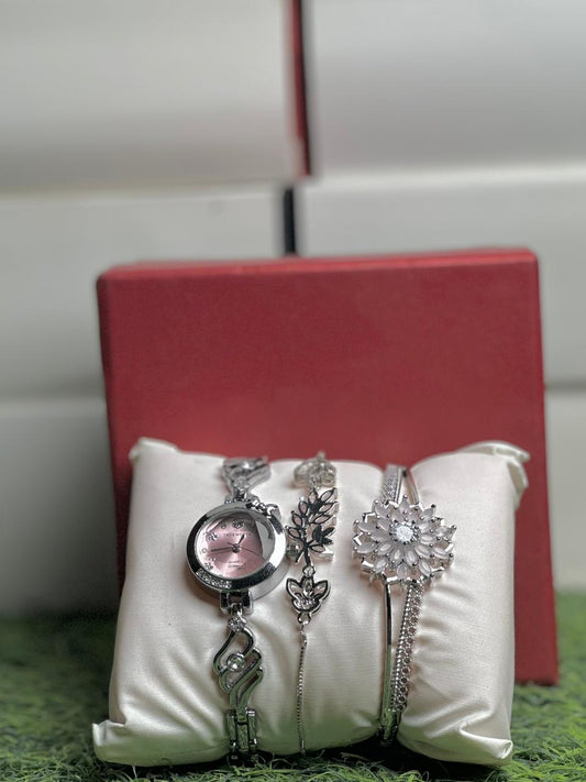 Girls Watch Gift Pack Set With Ring, Bracelet etc.