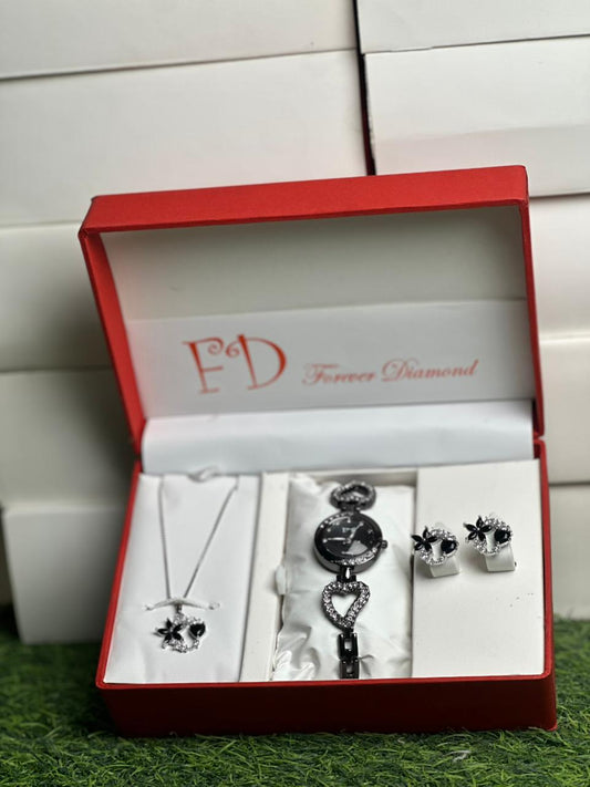 Girls Watch Gift Pack Set With Ring, Bracelet etc.