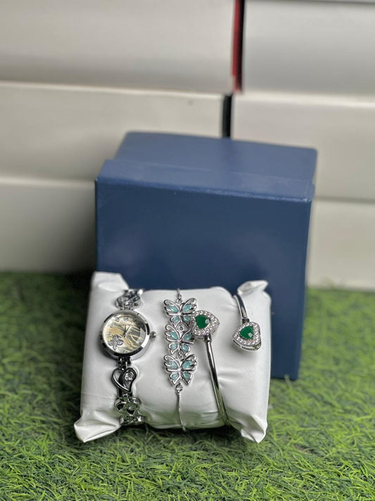 Girls Watch Gift Pack Set With Ring, Bracelet etc.