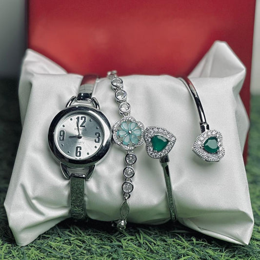 Girls Watch Gift Pack Set With Ring, Bracelet etc.