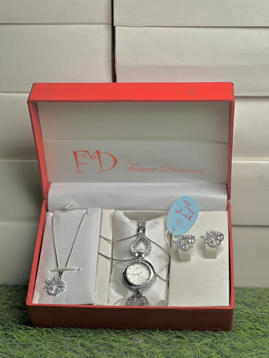 Girls Watch Gift Pack Set With Ring, Bracelet etc.