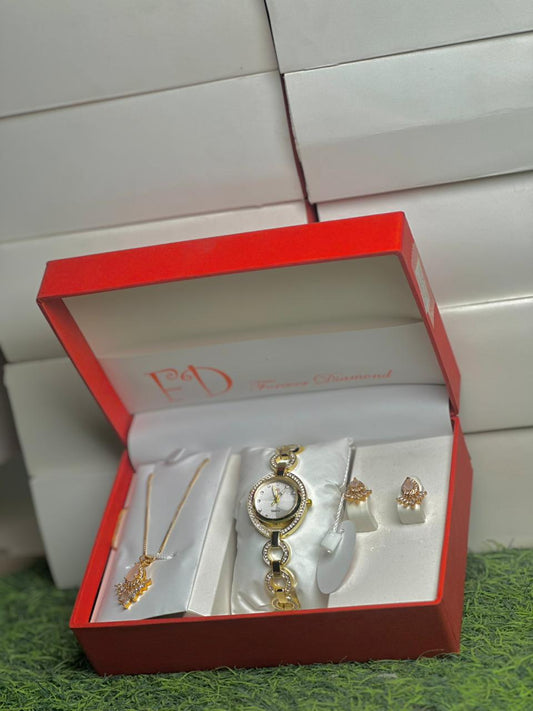 Girls Watch Gift Pack Set With Ring, Bracelet etc.