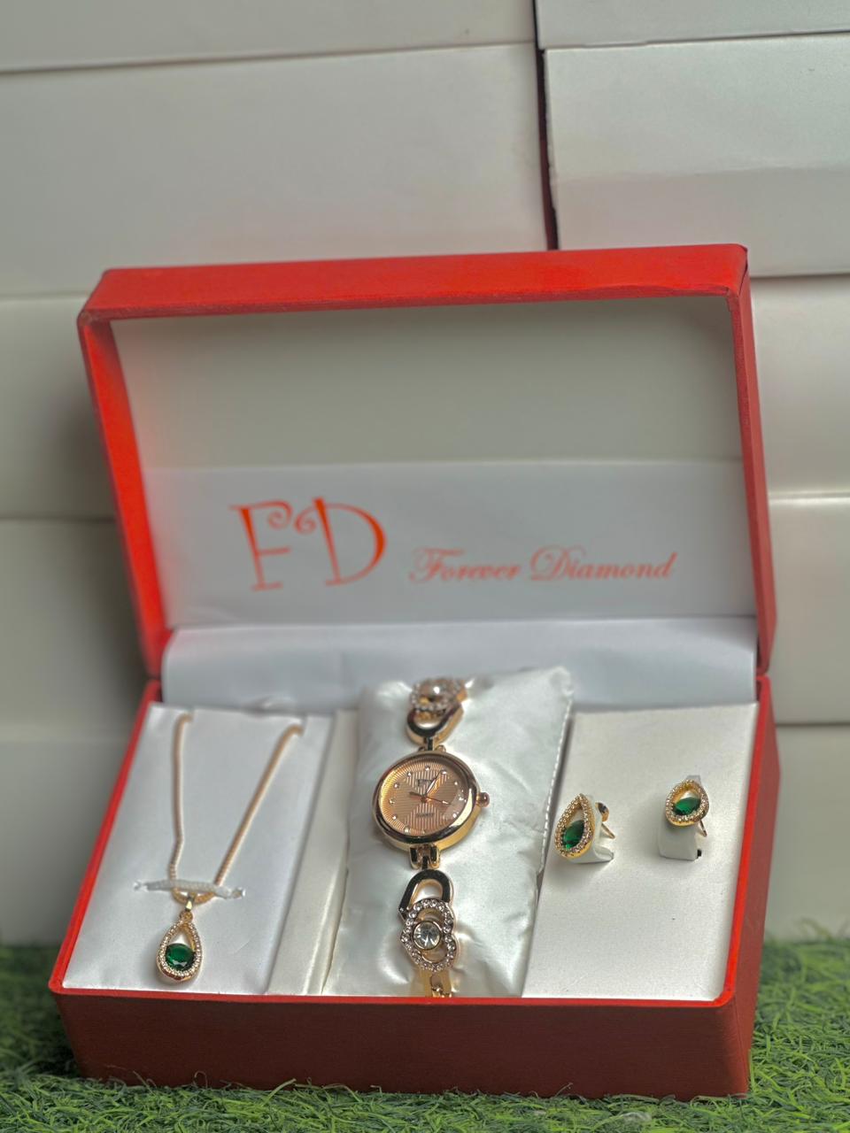 Girls Watch Gift Pack Set With Ring, Bracelet etc.