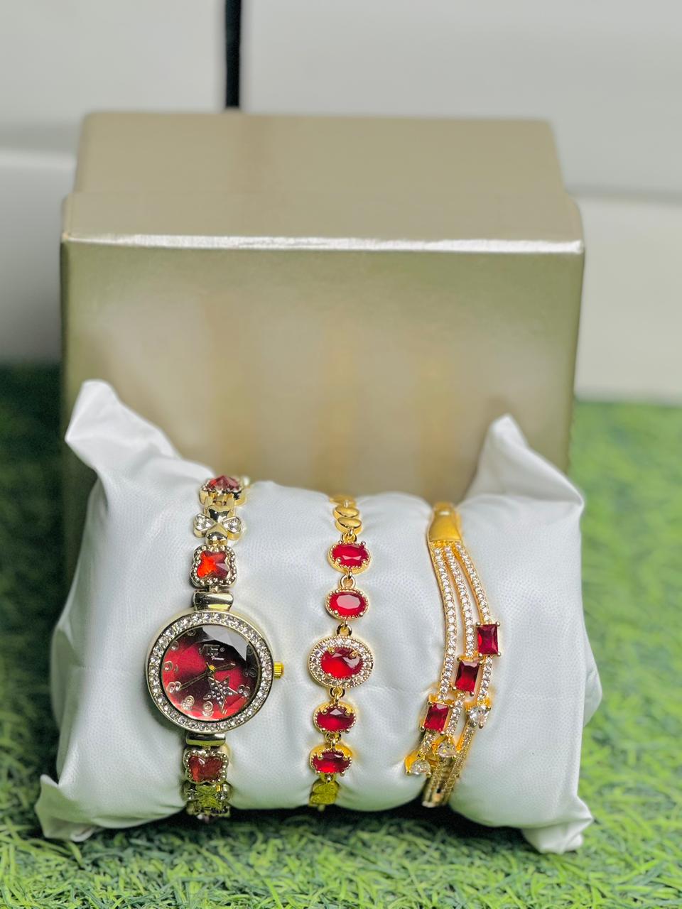 Girls Watch Gift Pack Set With Ring, Bracelet etc.