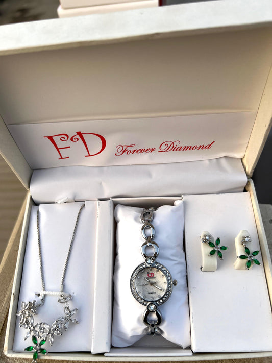 Girls Watch Gift Pack Set With Ring, Bracelet etc.