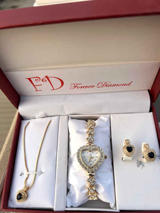 Girls Watch Gift Pack Set With Ring, Bracelet etc.