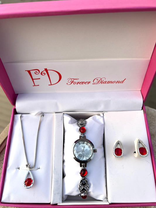 Girls Watch Gift Pack Set With Ring, Bracelet etc.