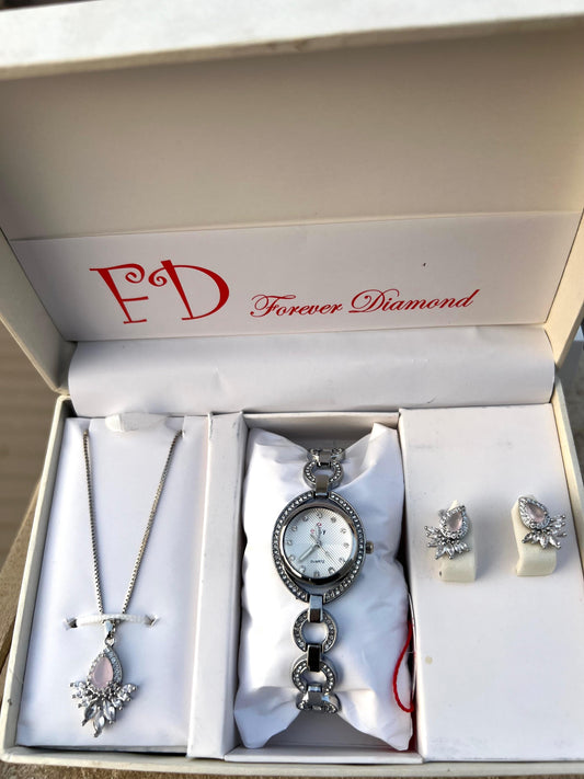 Girls Watch Gift Pack Set With Ring, Bracelet etc.