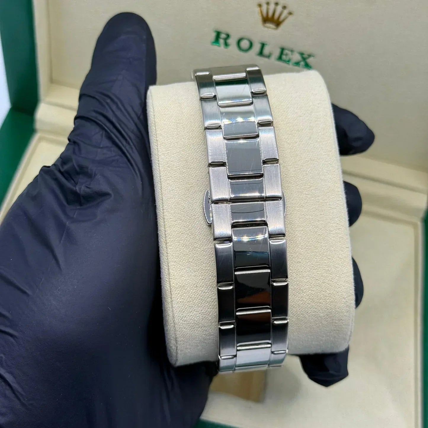 Rolex Deepsea silver with green rotating dial with date