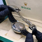 Rolex submariner strap with silver rotating & black dial date just
