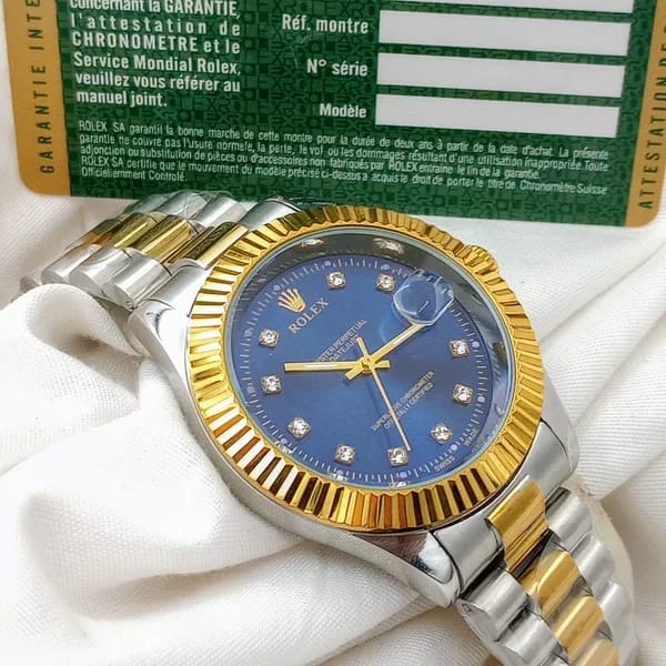 Rolex submariner Chain with rotating gold dial date just