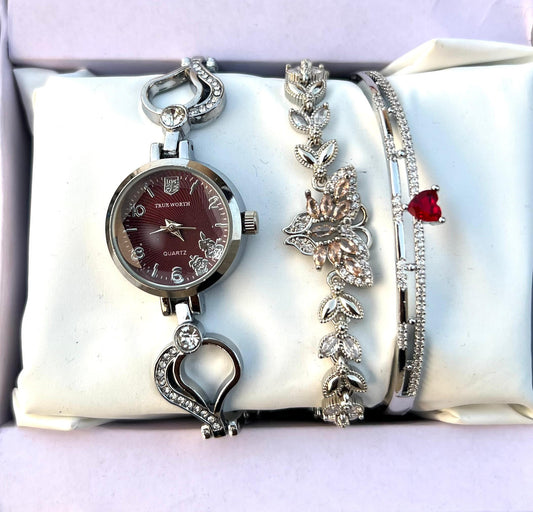 Girls Watch Gift Pack Set With Ring, Bracelet etc.