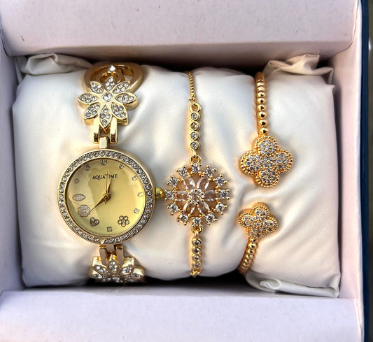 Girls Watch Gift Pack Set With Ring, Bracelet etc.